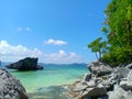 Rock formation in the island of elnido palawan Royalty Free Stock Photo