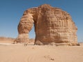 The rock formation known as the Elephant Rock in Al Ula, Saudi Arabia KSA Royalty Free Stock Photo