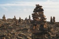 Rock formation made by man in Punta gallinas, Colombia Royalty Free Stock Photo