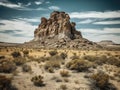 Rock formation in the middle of a desert