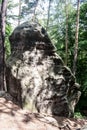 rock formation named Zaba & x28;Frog& x29; in CHKO Kokorinsko in Czech republic