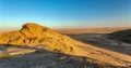 Rock formation in Namib desert in sunset, landscape Royalty Free Stock Photo