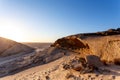 Rock formation in Namib desert in sunset, landscape Royalty Free Stock Photo