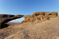 Rock formation in Namib desert in sunset, landscape Royalty Free Stock Photo