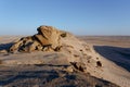 Rock formation in Namib desert in sunset, landscape Royalty Free Stock Photo