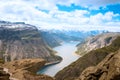 Rock formation near Trolltunga Troll tongue Odda Norway