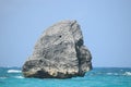 Rock formation in the ocean in the shape of the Sphynx