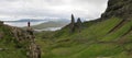 Rock formation of Old man of Storr on the island of Skye in Scotland