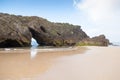 Rock formation in San Antolin beach, Spain Royalty Free Stock Photo