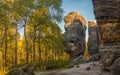 Rock formation in Sandstone Mountains The Tisa Rocks, Tisa Walls, Czech republic