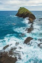 Rock formation in the sea on the island of Sao Miguel, Azores, Portugal Royalty Free Stock Photo
