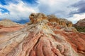 Rock formation at the White Pocket, Paria Plateau in Northern Arizona