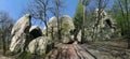 Rock formation White stones in LuÃÂ¾ickÃÂ© hory mountains