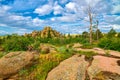 Rock formations at Vedauwoo Recreation Area, WY. Royalty Free Stock Photo