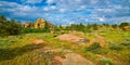 Rock formations at Vedauwoo Recreation Area, WY. Royalty Free Stock Photo