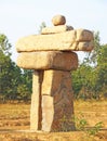 Rock formations auroville tamil nadu india Royalty Free Stock Photo