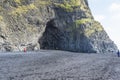 Rock formations on black Sand Beach Reynisfjara, Iceland Royalty Free Stock Photo