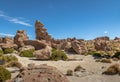 Rock formations in Bolivean altiplano - Potosi Department, Bolivia Royalty Free Stock Photo