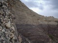 Rock formations of the boulder of the stone pierada in the Park of Serra da Capivara