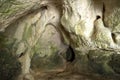 rock formations of cavernous form belonging to the source of the river Alviela where it is possible to watch the water flow.