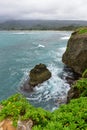 Rock formations and cliffs at Laie Point State Wayside Park Royalty Free Stock Photo