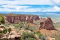 Rock Formations in Colorado National Monument Royalty Free Stock Photo