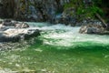 Rock formations in the creek at Kleanza Creek Provincial Park, British Columbia, Canada