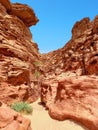 Rock formations in the desert of Egypt. CANYON COLORADO IN SINAI DESERT. Geology and extreme landscapes. Granite and sandstone