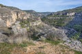 Rock formations in the Huecar river canyon. Basin. Spain. Europe Royalty Free Stock Photo
