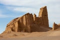 View over the rock formations in the Lut desert, Kerman, Iran Royalty Free Stock Photo