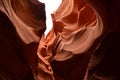 Rock formations in the Lower Antelope Slot Canyon near Page, Arizona, USA Royalty Free Stock Photo