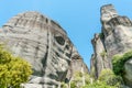 Rock formations in Meteora, Greece Royalty Free Stock Photo