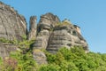 Rock formations in Meteora, Greece Royalty Free Stock Photo