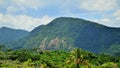 The rock formations of the mountain of Praia da Mococa