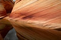 Rock formations in the North Coyote Buttes, part of the Vermilion Cliffs National Monument. This area is also known as The Wave Royalty Free Stock Photo