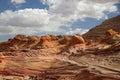 Rock formations in the North Coyote Buttes, part of the Vermilion Cliffs National Monument. This area is also known as The Wave Royalty Free Stock Photo