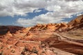 Rock formations in the North Coyote Buttes, part of the Vermilion Cliffs National Monument. This area is also known as The Wave Royalty Free Stock Photo