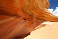 Rock formations in the North Coyote Buttes, part of the Vermilion Cliffs National Monument. This area is also known as The Wave Royalty Free Stock Photo