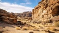 Rock formations and petroglyphs in a natural setting