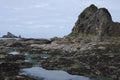 Rock formations on Rialto beach in Olympic National Park Royalty Free Stock Photo