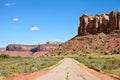 Rock formations by a road in Canyonlands National Park, USA Royalty Free Stock Photo