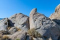 Rock formations and sage in the Alabama Hills of California, USA Royalty Free Stock Photo