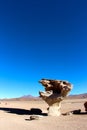 Rock formations on the Salar de Uyuni desert Royalty Free Stock Photo