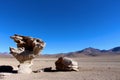 Rock formations on the Salar de Uyuni desert Royalty Free Stock Photo