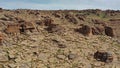 Rock formations and stacked stones in Mongolia