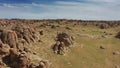 Rock formations and stacked stones in Mongolia