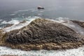 Rock formations at Staffa island in scotland