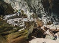 Rock formations and stalactites