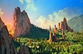 Rock Formations at Sunrise Garden of the Gods