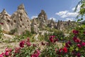 Rock formations in Uchisar, Cappadocia Royalty Free Stock Photo